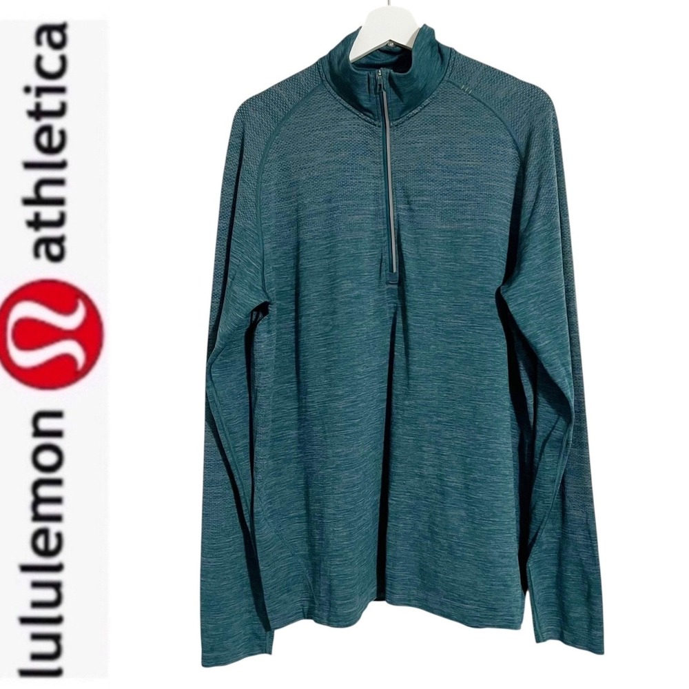Lululemon Metal Vent Tech 1/2 Zip Anchor Royal Emerald Size XL